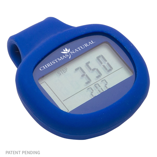 Custom Printed Show or Stow 3D Pedometer Blue Single Function Pedometer